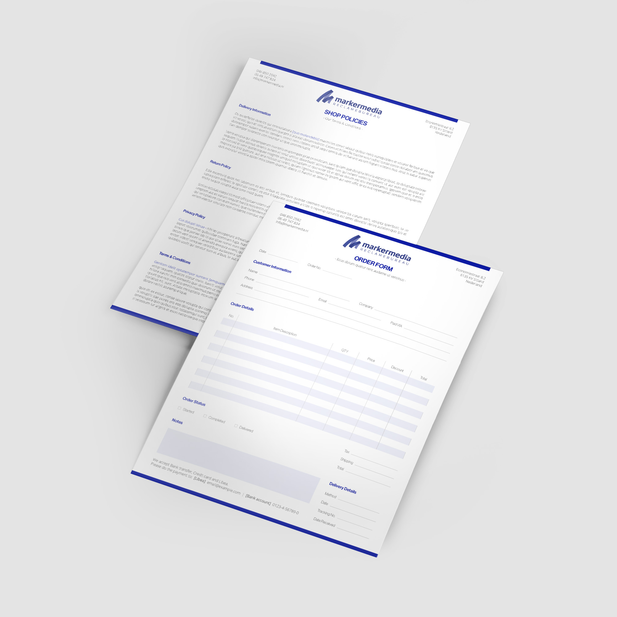 Afbeelding van doordruksets van Marker Media, ontworpen voor efficiënte communicatie met meerdere kopieën, perfect voor zakelijke documenten en formulieren.